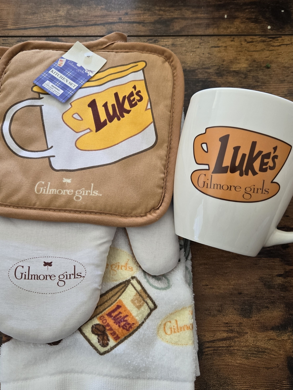 Gilmore Girls Luke's Mug & Kitchen Set - Brown and Cream